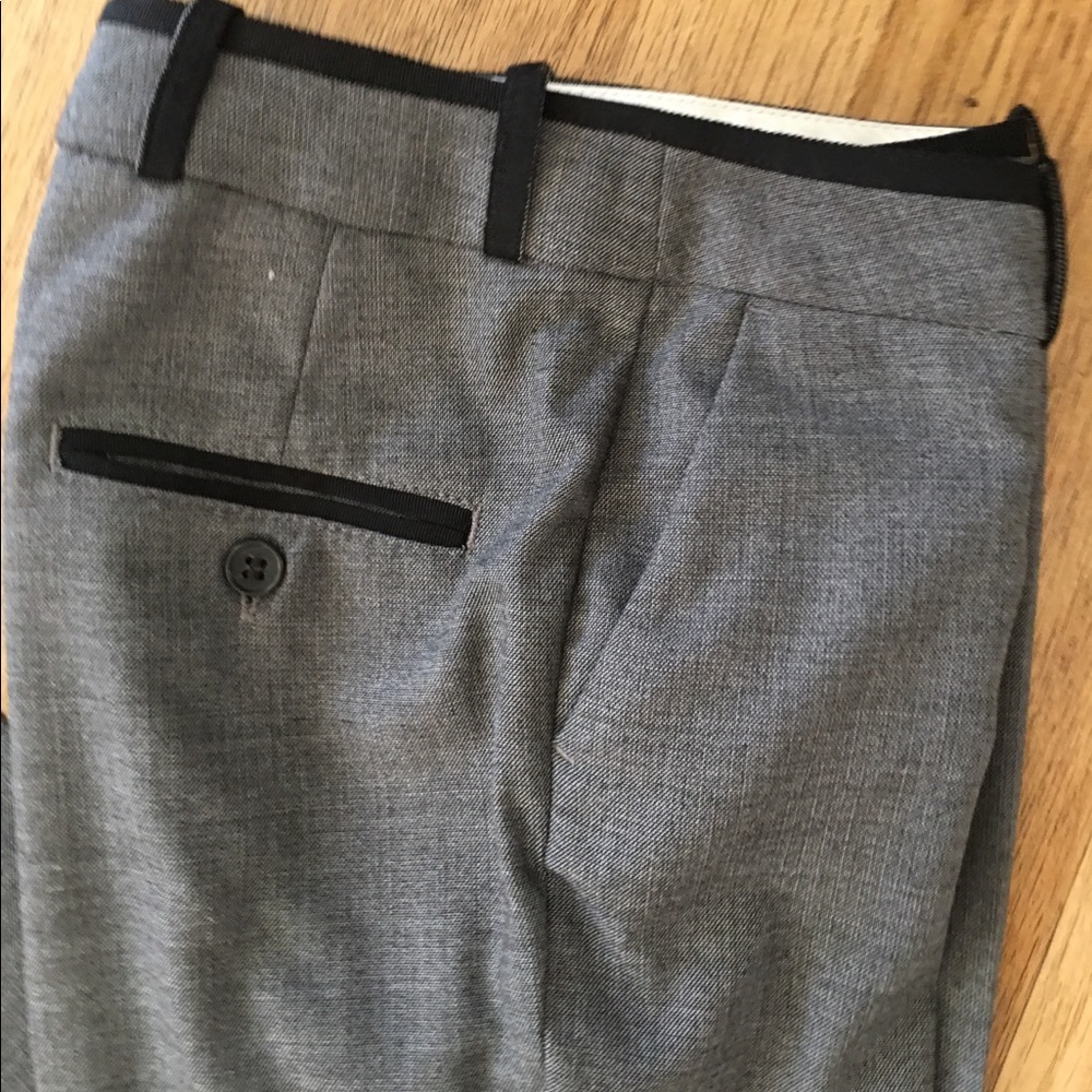 H&M Gray Boot-Cut Slacks Trimmed  in Black - Picture 2 of 5